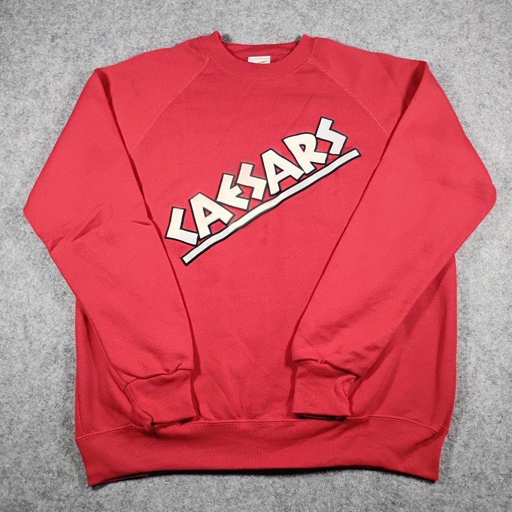 Vintage Caesars Exclusively‎ Red Graphic Sweatshirt Mens XL Made in USA